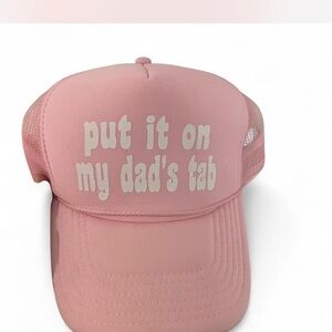 Pink Cap with Fun Text